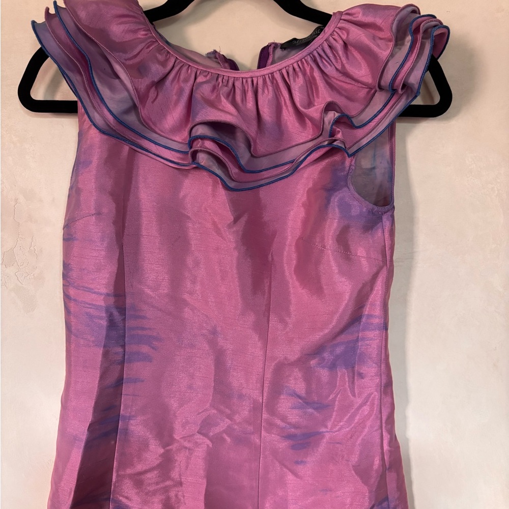 Elegant Pink Ruffled Blouse